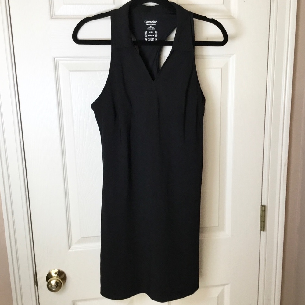 Calvin Klein Performance Black Racerback Mini Dress - M - Picture 3 of 8
